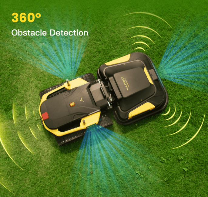 Robotic lawn mower Yarbo 360 degree obstacle detection