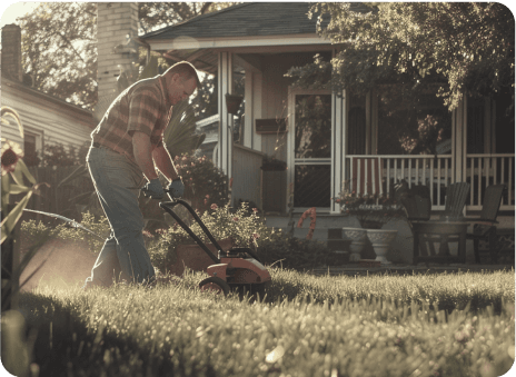 Spending 3 hours weekly on yard chores