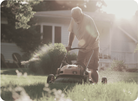 Mowing your lawn and sweating it out in the heat