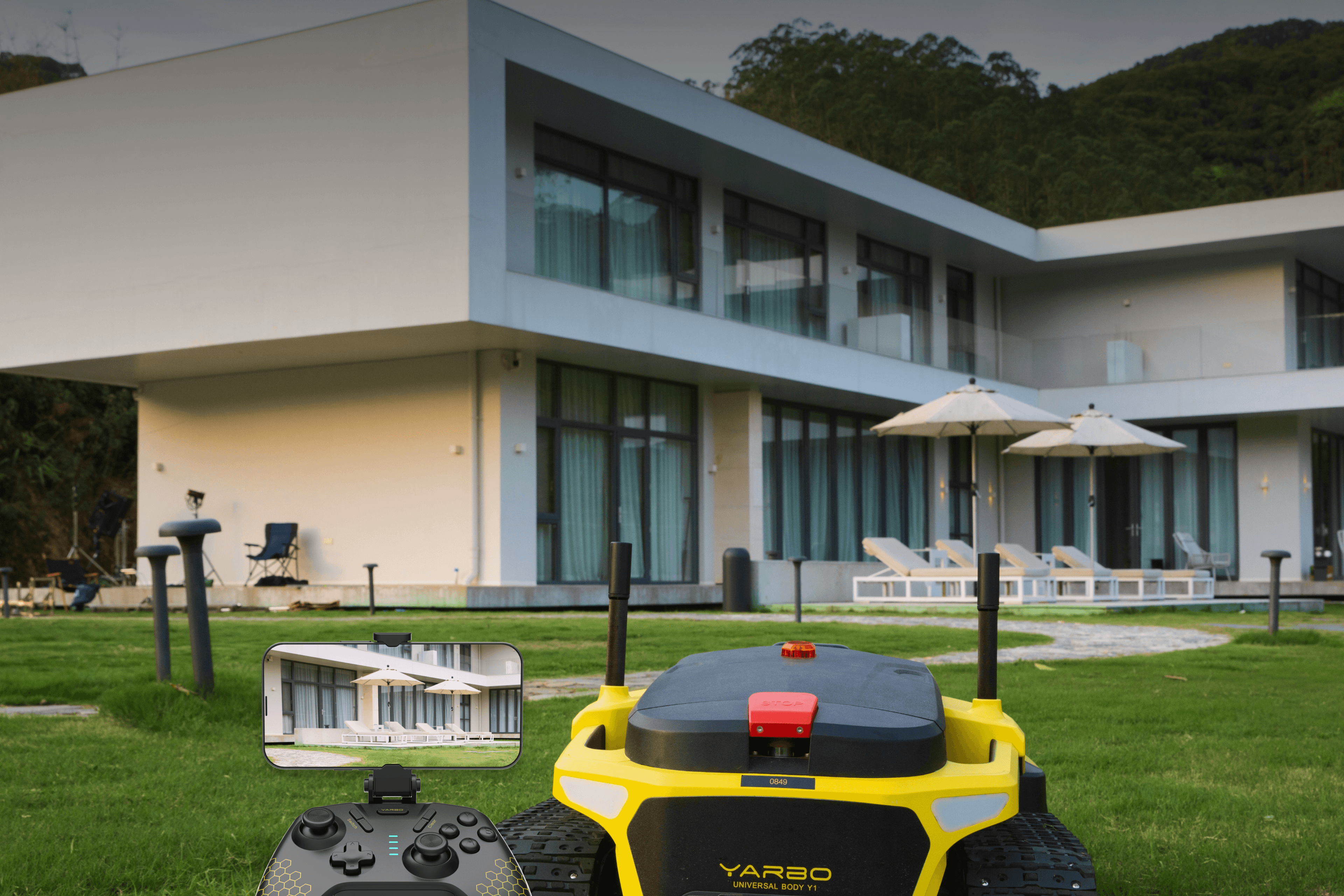 Yarbo lawn mower robot with controller